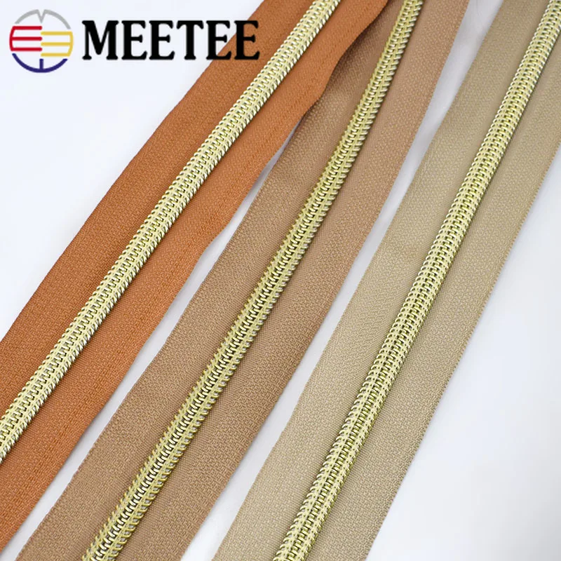 Meetee 4/8 метров 5# разъемная застежка-молния нейлона катушка код, с декоративной молнией, DIY Швейные сумки кошелек одежды Zip Материал цветные аксессуары