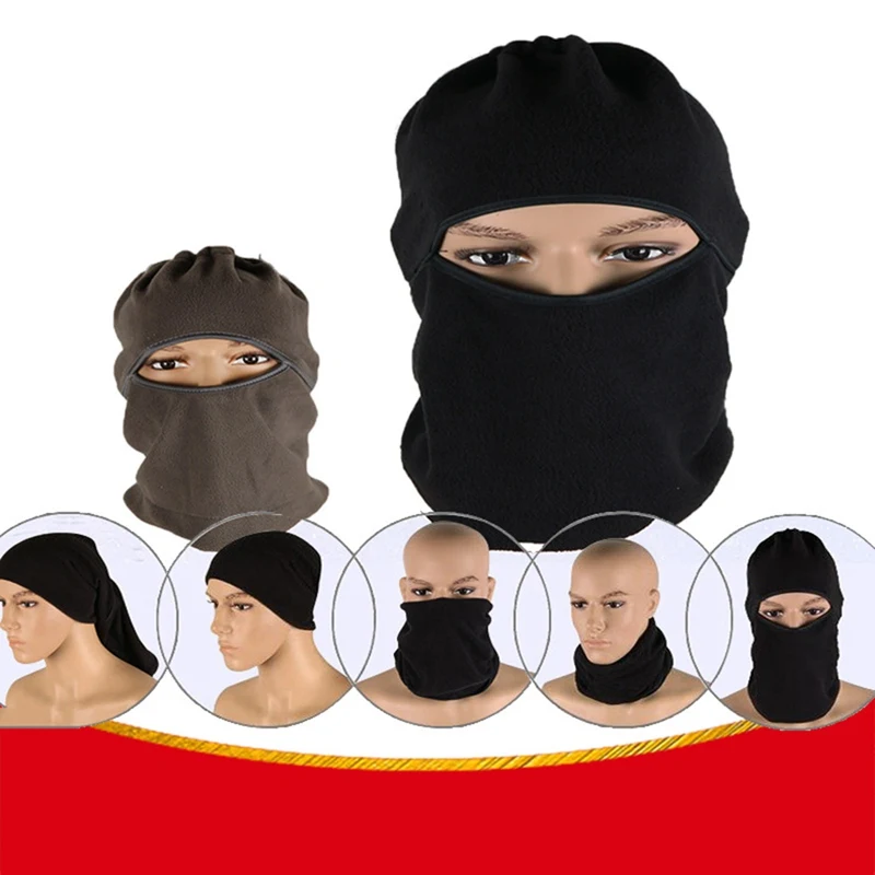 Unisex Thermal Fleece Balaclava Neck Winter Ski Full Face Mask Cover Cap For Cycling Face Mask Windproof Hat