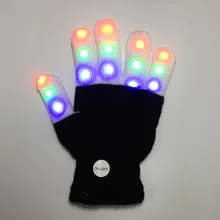 Горячая вечерние Rave светодиодный мигающие перчатки светодиодный светильник для взрослых