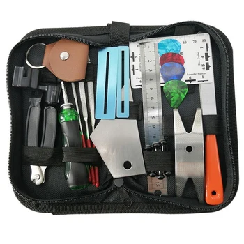 

24Pcs Guitar Tool Kit Maintenance Tool String Kit String Operation Ruler Measurement Tool Multi-Function Wrench Set