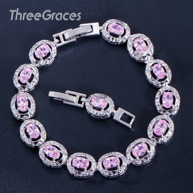 ThreeGraces 6 цветов на выбор женская бижутерия подарок модный браслет с кристаллами и