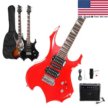 

New Glarry School Student 6 Strings Electric Guitar with Bag AMP Accessories