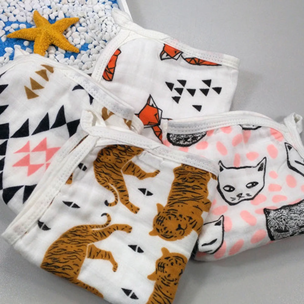 Чудесное детское хлопковое муслиновое Полотенце Для Ванной Душа трехслойные