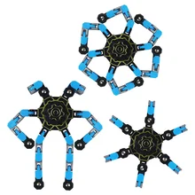 

Creative Decompression Fingertip Mechanical Novelty And Changeable Robot Chain Decompression Toy Machine Folding Bracket