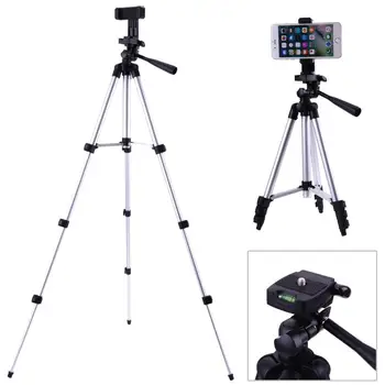 

ALLOET 106cm Portable Digital DSLR Camera Phone Tripod Stand With Mobile Phone Clip Holder Tripod For iPhone XS X 7 6S 6 Plus 5s