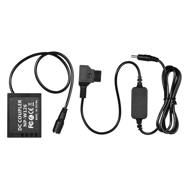 D-Tap to NP-W126 Dummy Battery Pack DC Coupler Adapter for Fuji Cameras X-A1/X-A2/X-A3/X-E1/X-E2/X-M1/X-Pro/X-T1/X-T2 | Электроника