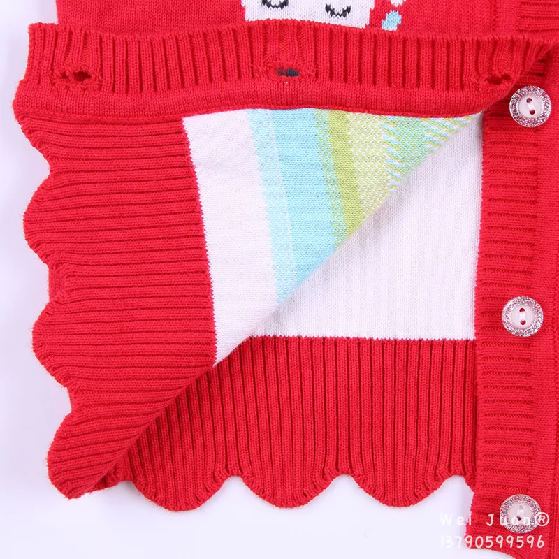 

2019 New Style Sweater Autumn And Winter Double Layer GIRL'S Cardigan Coat Trend Finger Heart White Rabbit Hot Selling Crew Neck