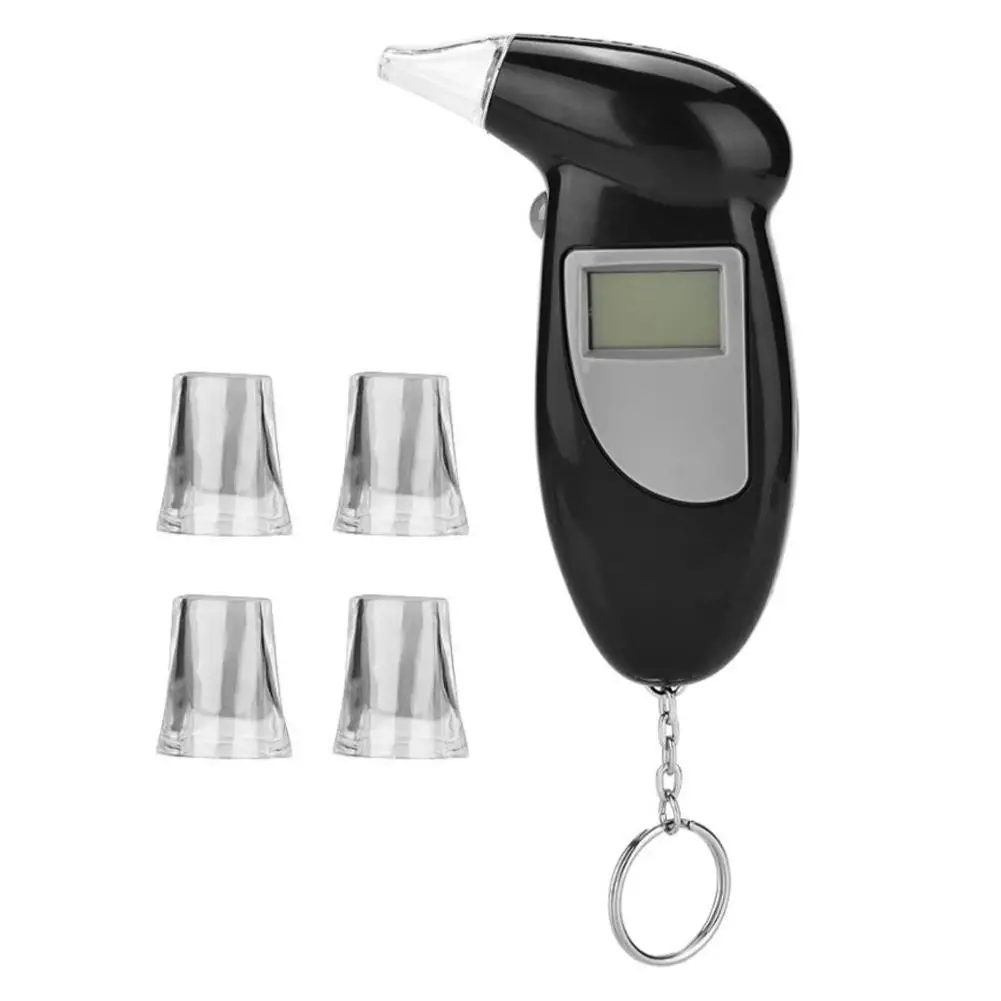 

2019 Professional Alcohol Breath Tester Breathalyzer Analyzer Detector Test Keychain Breathalizer Breathalyser DeviceLCD Screen