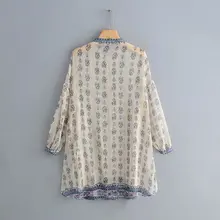 F79-0162, Европейская и американская мода, большие размеры, прозрачная блуза, рубашка с принтом, пальто, Тренч, пальто для женщин