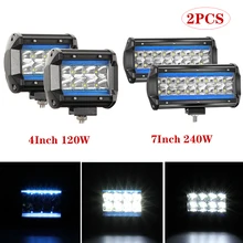 4 дюйма 120 Вт 12000LM 3000K+ 6000K светодиодный светильник водонепроницаемый светильник для грузовика с четырехрядным приводом внедорожный светильник s для Jeep ATV UTV SUV Boat