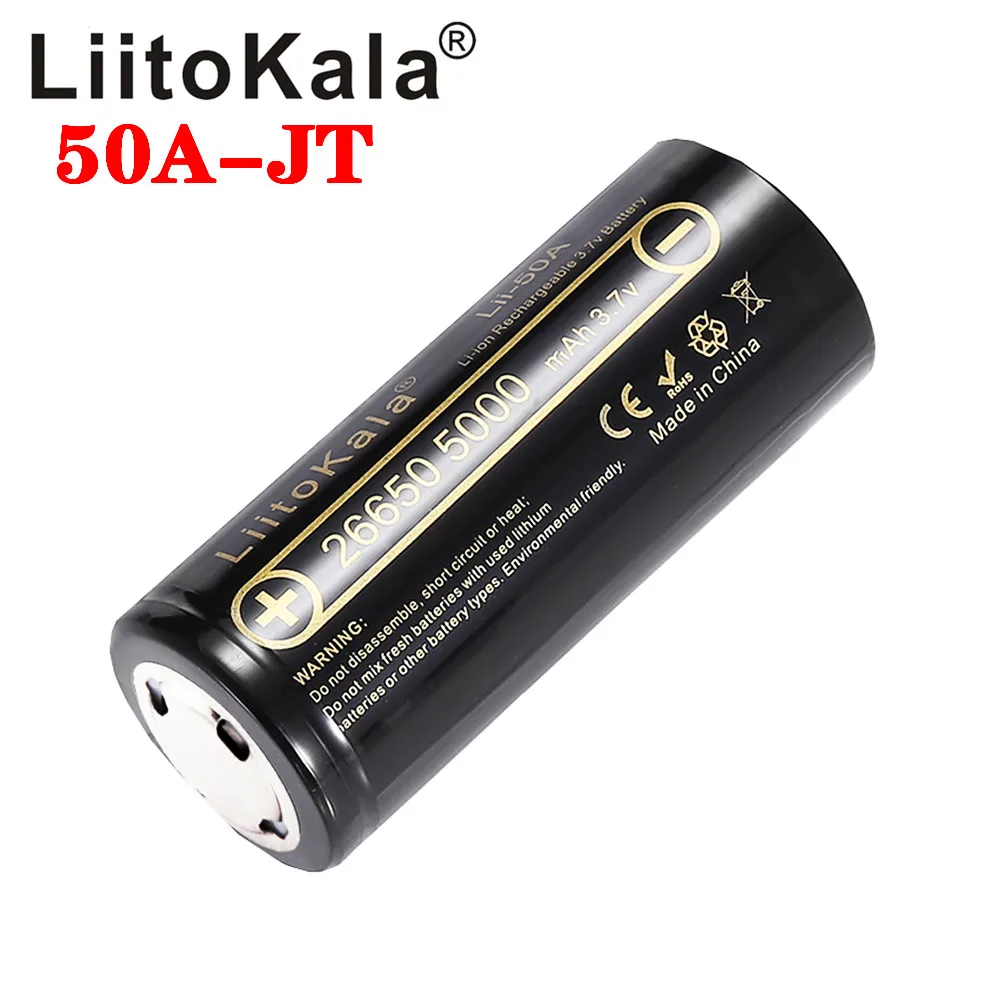 

Аккумулятор LiitoKala, 3,7 в, 26650 мА, 26650-50A, 20 А