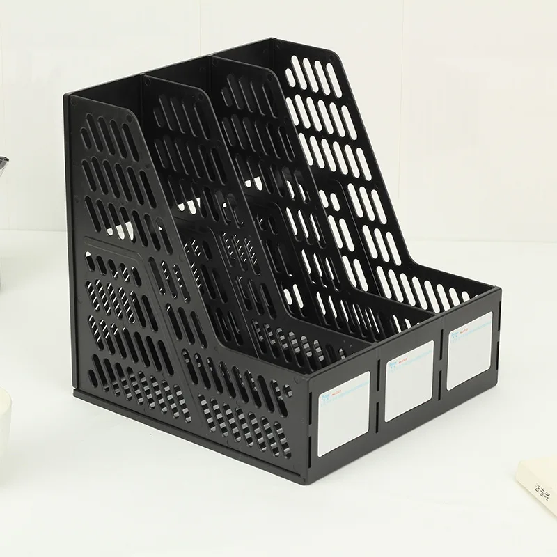 

Three Layer Plastic Desktop File Shelf Information Rack Organizing Rack Storage Rack Plate Showing Stand Bar Frame Office Suppli