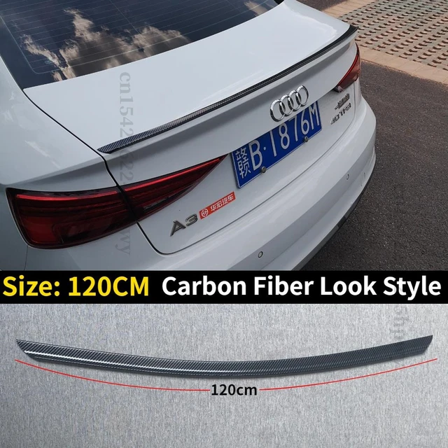 Spoiler Universal Rear Wing Sedan Hatchback Car Tuning Accessories Trunk Lip Lid For Mercedes W204 BMW Honda Civic Audi VW Golf Carbon Black 120CM