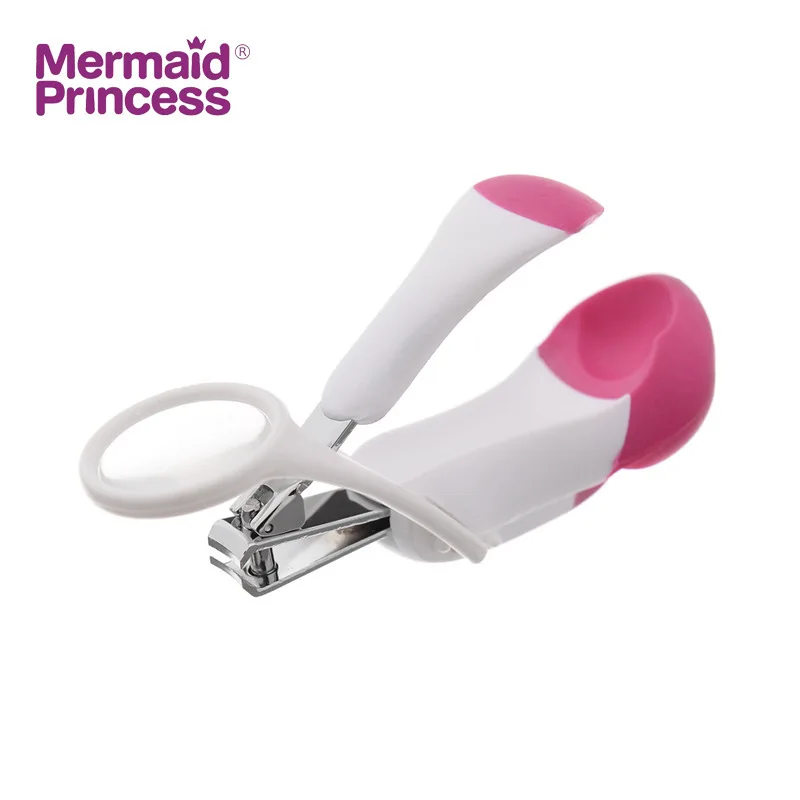 

Mermaid Princess Creative Infant Magnifying Glass Nail Scissor Set Infant Safe Baby Nail Piercing Device Nail Clippers