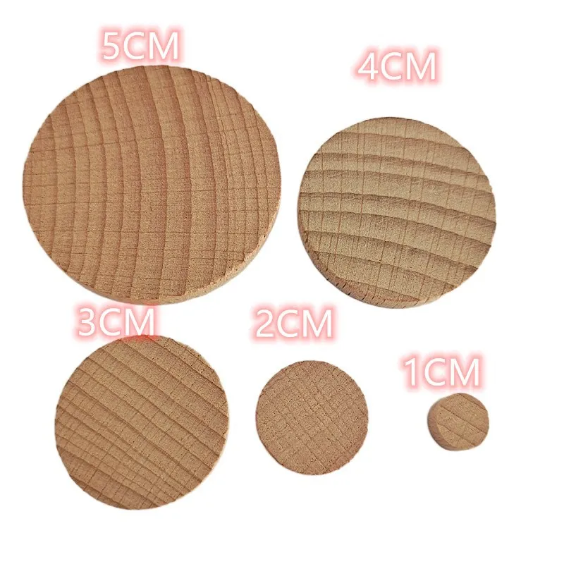 50 Cercles En Bois De Hêtre Brut – 5 Cm De Diamètre, 8 Mm D'Épaisseur, Pour Bricolage, Décoration