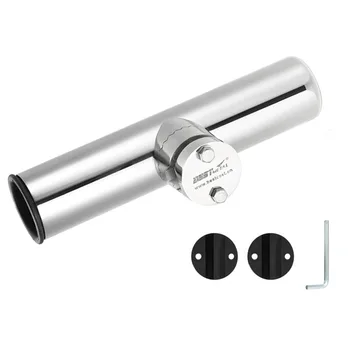 

For 19-25mm Vertical Marine Boat Rail Mount Drain Easy Relocation Stainless Steel With Gasket Anti-rust Fishing Rod Holder
