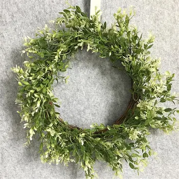 

Artificial Flowers Green Wreath Spring Wreath Outdoor for Front Door Wall Window Party Wedding Décor