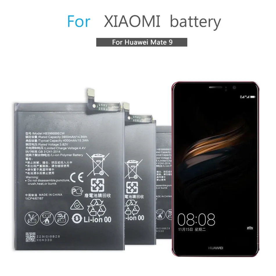 4000mAh HB396689ECW Battery For Huawei Y9 2018 / Mate 9 Pro Y7 Prime 2019 Honor 8C Honor8C FLA-LX1 LX2 LX3 L22 | Мобильные телефоны