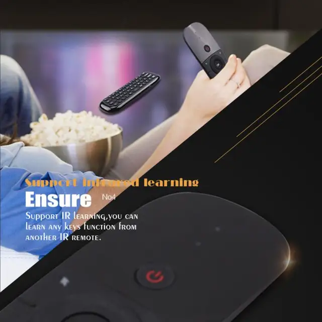 Mini Air Mouse W1 C120 Fly Air Mouse Wireless Keyboard Airmouse For 9.0 8.1 Android TV Box/PC/TV Smart TV Portable Mini 2.4G 4