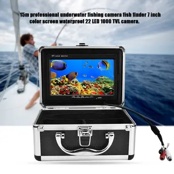 

Fishing Camera 7 Inch 15 Meter Line Color Screen Underwater Visual Camera Fish Finder 110-240V For fishing