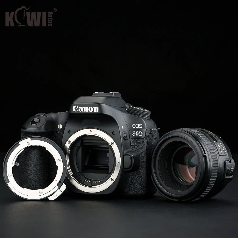 KIWIFOTOS адаптер для крепления объектива для Nikon G type(Ручная настройка апертуры) Объективы для Canon EF EF-S