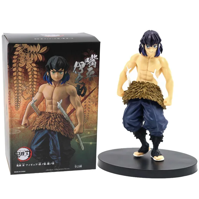 Anime Demon Slayer Figure Kamado Tanjirou Nezuko Action Figures PVC Model Toys Zenitsu Figurine Inosuke Kimetsu No Yaiba Figura Inosuke With box