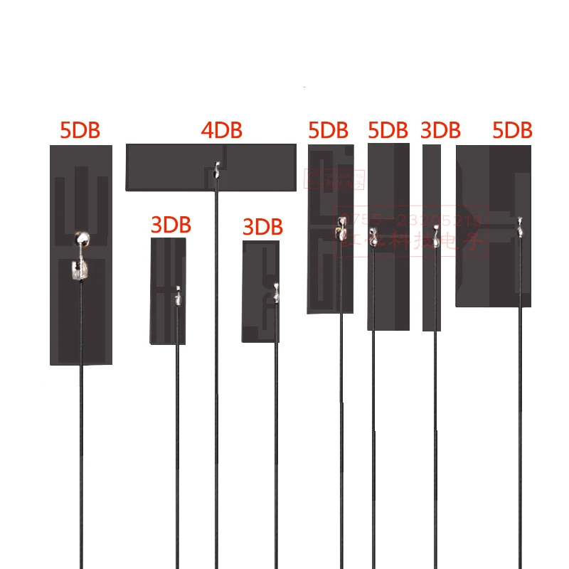 2pc 2.4G 5.8G dual Band FPC Flexible antenna internal wifi bluetooth Omnidirectional high gain stick-up U.FL