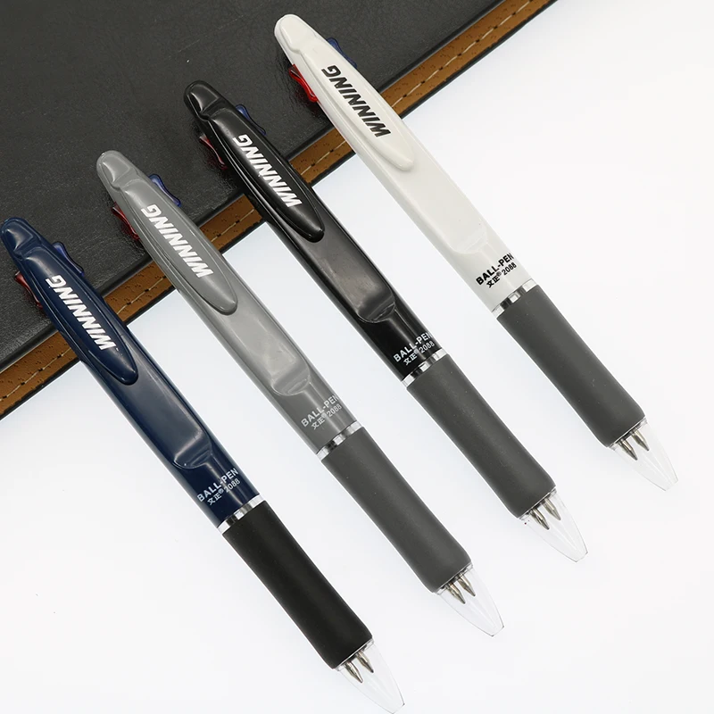 

4 Creative Plastic Ballpoint Pen Set Stationery Supplement 0.7mm Signature Ballpoint Pen Notebook Supplier 2 Color