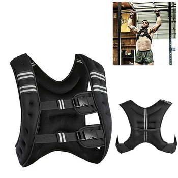 

10kg Load Weight Adjustable Aggravated Vest Jacket Outdoor Sport Boxing Training Workout Fitness Equipment Waistcoat Sand HWC