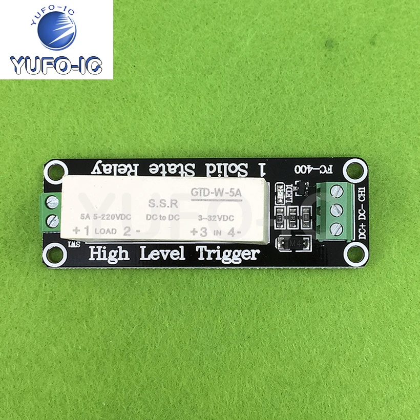 Liberi La Nave 1Pcs 1-Way Di Alta-Livello Di Trigger Modulo Di Relè A Stato Solido Monofase Elettrico 5A Dc Relè A Stato Solido Controllo Dc-Dc