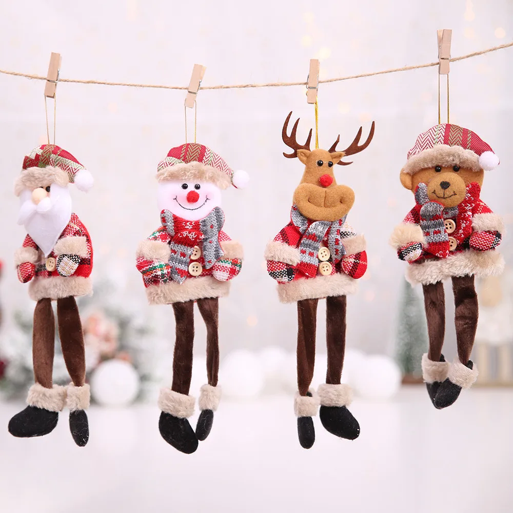 47 см Санта-Клаус Снеговик Рождественские куклы Рождественские украшения для дома выдвижные стоячие игрушки для вечеринки в честь Дня Рождения подарок для детей