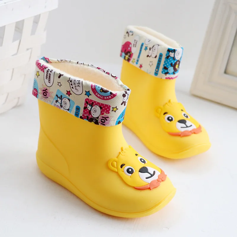 

CHILDREN'S Rain Boots BOY'S Baby Girls Small tong yu xue Kids Waterproof Shoes Anti-slip Cartoon Four Seasons Young STUDENT'S Ru