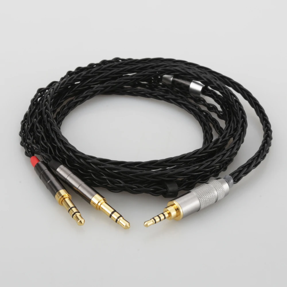 Audiocrast Silver Headphone Upgrade Cable for Sundara Aventho Focal Elegia t1 t5p D600 D7200 MDR Z7 MDR Z1R