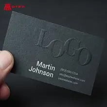 300gsm толстые визитные карточки Letterpress логотип печать визитных карточек 200 шт./партия