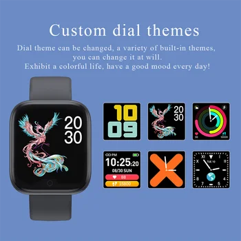 

Men Sport Modes T85 Smart Watch IP67 Waterproof Fitness Tracker Women Clock Heart Rate Monitor PK p6 p8 p80 p68 p70 Smartwatch