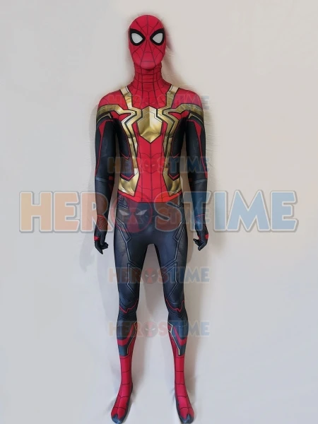 3D Print No Way Home Iron Zentai Suit Men Superhero Cosplay Costume With Male Muscle Full Bodysuit Halloween Jumpsuit |