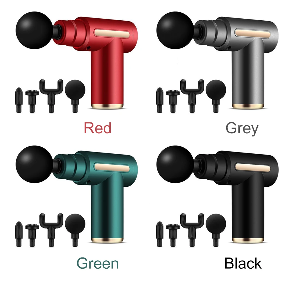 Electric Mini Fascial Gun Muscle Body Massager Back Neck Tissue Stimulator Percussion Acid Relief Pain Relax Slimming Shaping