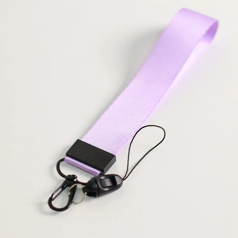 Purple Short Новое поступление,, полиэстер, однотонный цвет, для сотового телефона, на шею, ремешок, на шею, на лямках, на лямках, или на смартфоне, брелок для ключей, ID карты - Цвет: Purple Short