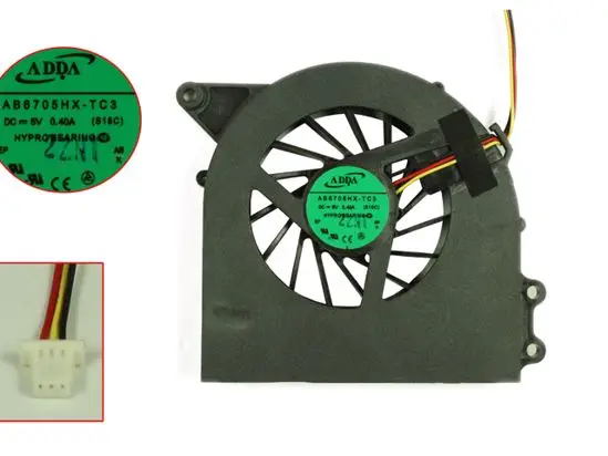 

3-проводной серверный неизолированный вентилятор ADDA AB6705HX-TC3 S15CIP DC 5V 0.40A