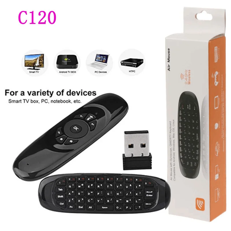 Air C120 Multi-Language Version Wireless Mouse Mini Keyboard Somatosensory Gyroscope Double-Sided Remote Control |
