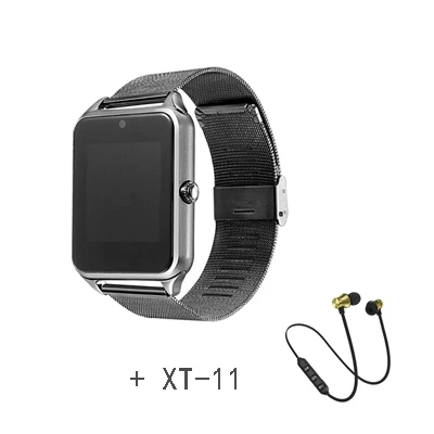 Black and XT-11 G Умные часы Z60, Bluetooth, умные часы Z60, умные часы с sim-картой, TF камерой, умные часы, Android, умные наручные часы для мобильного телефона - Цвет: Black and XT-11 G