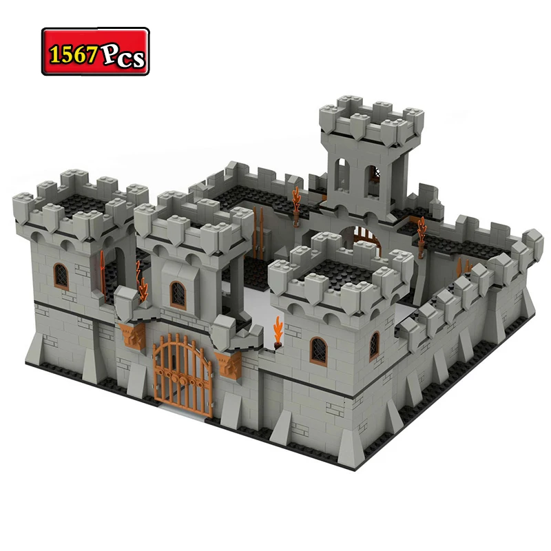 Military Series Medieval Century Ancient City Wall Castle Watchtower MOC Building Blocks Bricks Toys Christmas Gifts | Игрушки и хобби