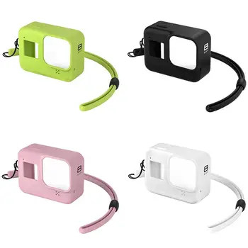 

New Camera Protective Case Soft Silicone Completely Wrapped Anti-fall Camera Cover With Rope For Hero8