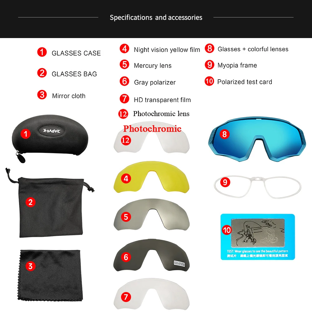 Фотохромные поляризационные 6 линз спортивные велосипедные очки MTB велосипедные солнцезащитные очки для мужчин и женщин очки для бега