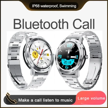 

Timewolf Smart Watch Stainless Steel Blood Pressure IP68 Waterproof Smartwatch Bluetooth Call Smart Watch for Android Phone IOS