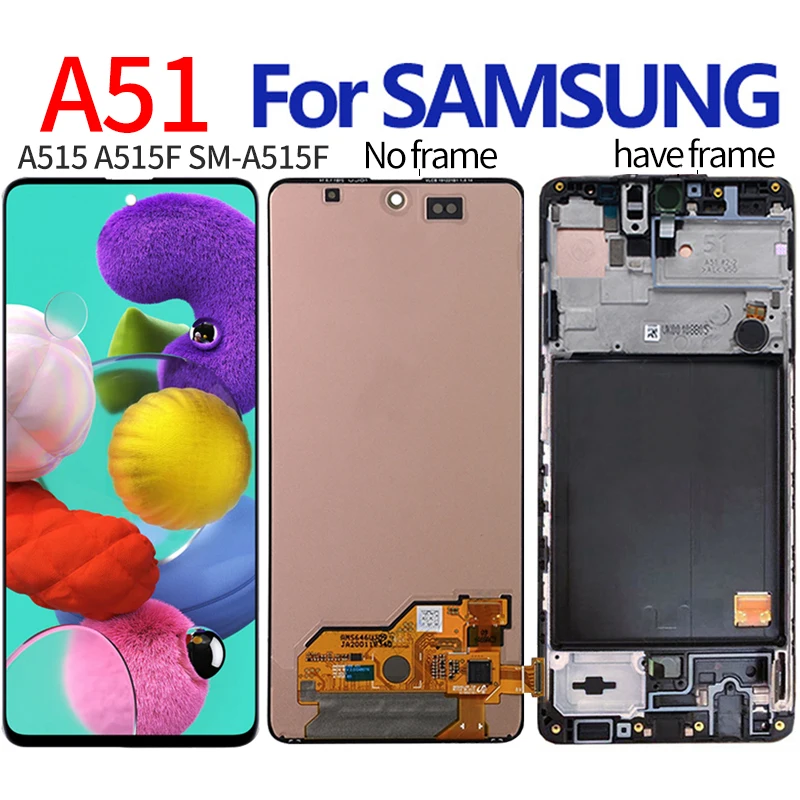 Супер AMOLED оригинальный LCD для Samsung A51 2020 A515 A515F lcd ЖК экран сенсорный дигитайзер