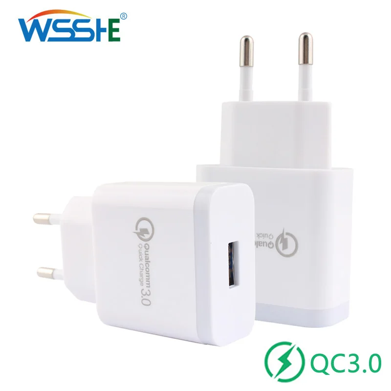 

5V/3.5A Mobile Phone Charger 18W 1port EU plug USB Charger Quick Charge 3.0 Fast Charging Universal Travel Wall Charger portable