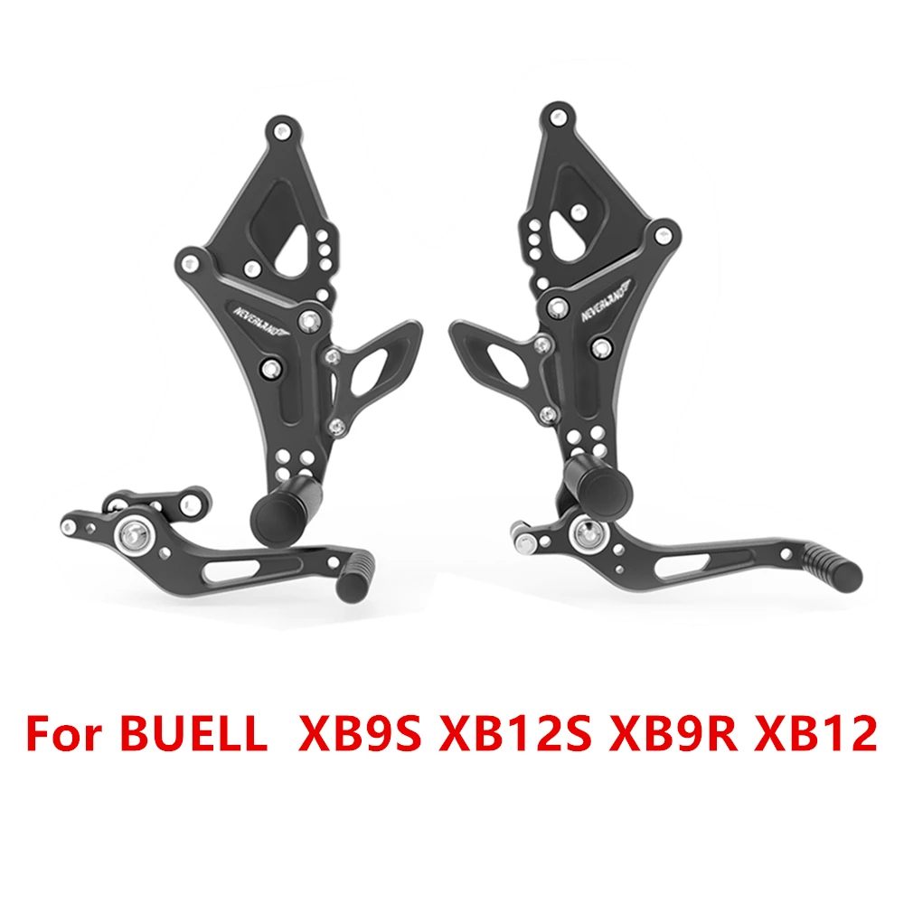 For BUELL XB9S XB12S XB9R XB12 CNC Adjustable Rider Rear Sets