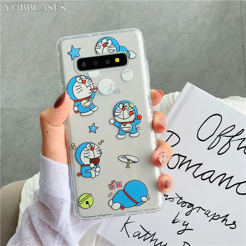YHBBCASES Забавный прозрачный мягкий чехол Doraemon для Samsung Note 10 8 9 японский мультяшный