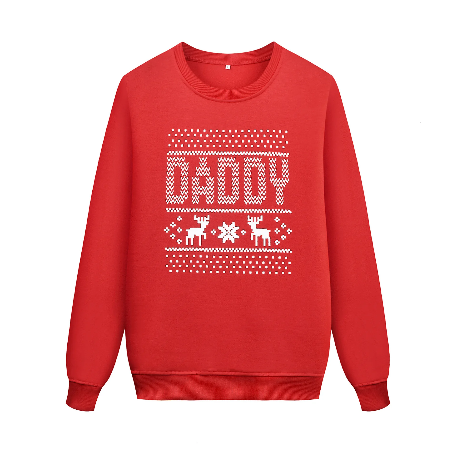 Коллекция года, зимние Рождественские свитера для всей семьи свитера с принтом оленя для мамы, папы, дочери и сына семейная одежда красного цвета для мамы и меня